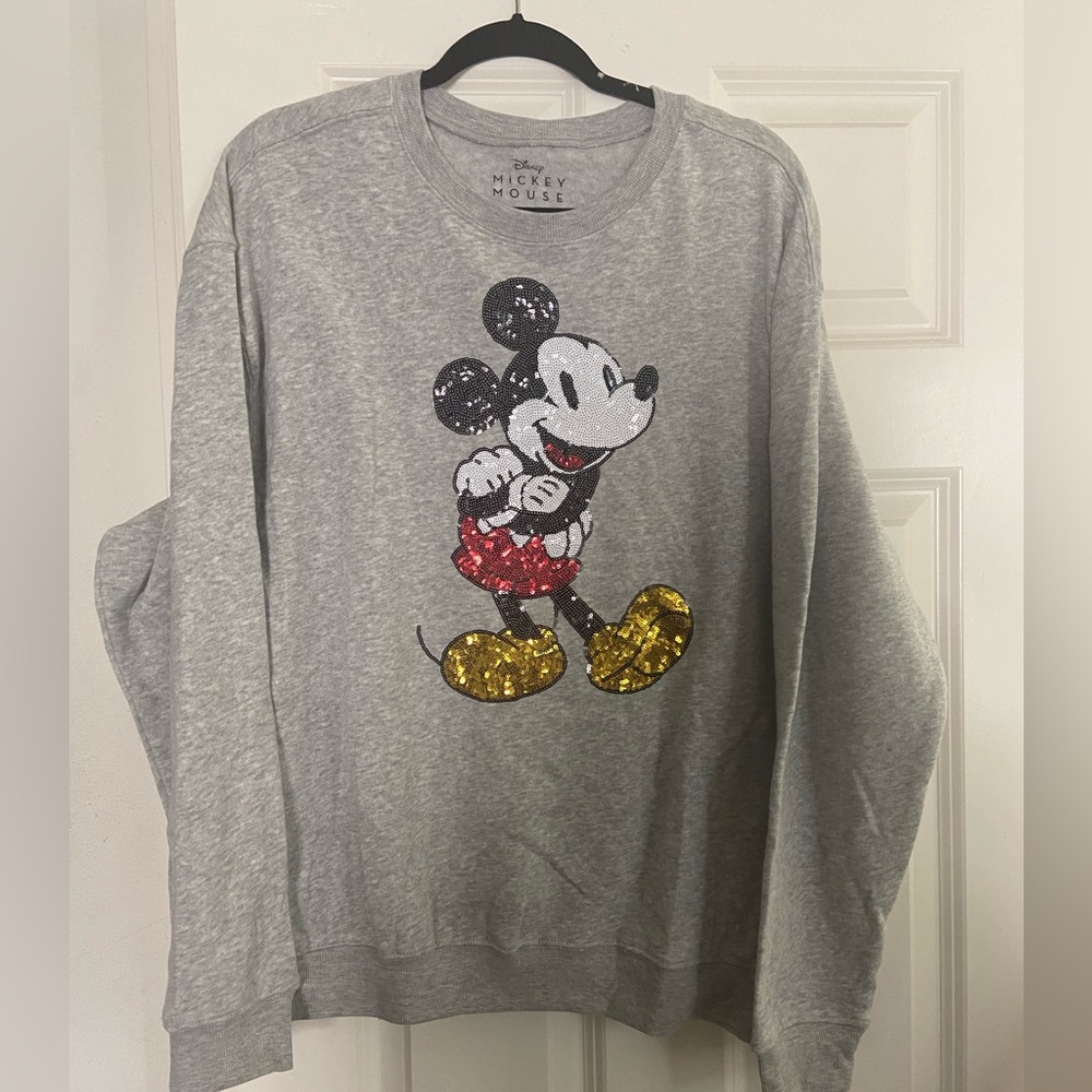 Sequin Mickey Mouse Sweatshirt 2X